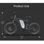 GUNAI MX25 Elektrische Fahrrad 48V 25Ah 2000W 20X 4,0 zoll Fett Reifen E- Bike Öl Bremsen 50-60KM Laufleistung 200kg Nutzlast Elektrische Fahrrad